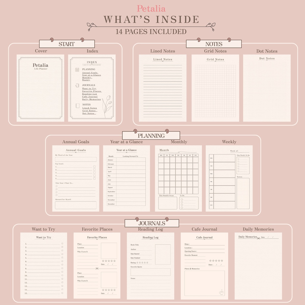 【ハイパーリンク付き】Petalia Life Planner