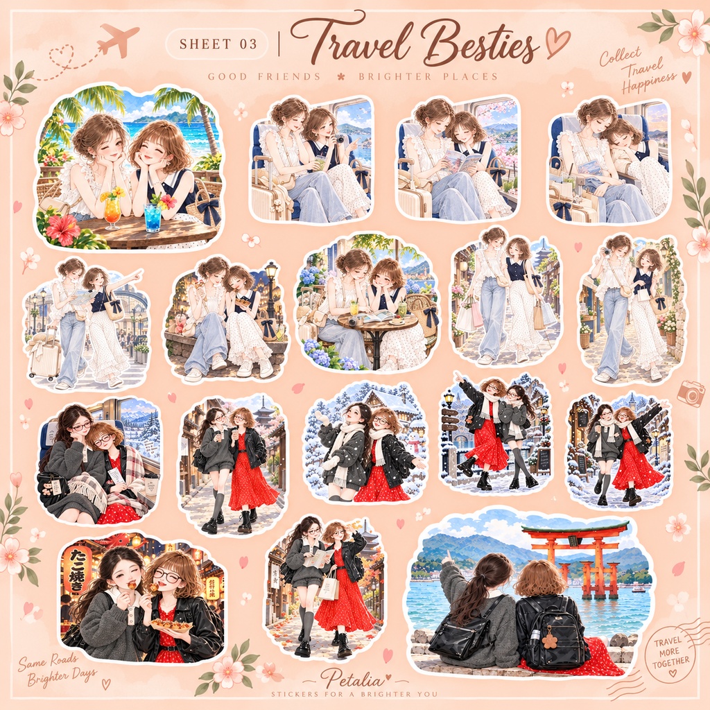Petalia Days Vol.3|Japan Trip|日本旅行デジタルステッカー160点以上|GoodNotes・旅行ジャーナル
