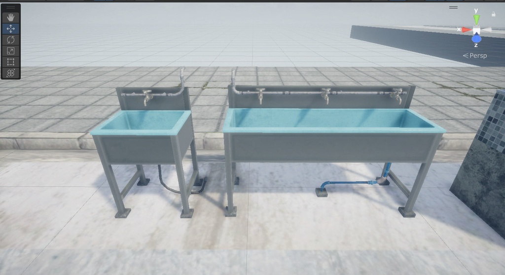 ビルの隙間モデルセット-vol1