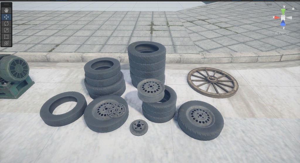 ビルの隙間モデルセット-vol1