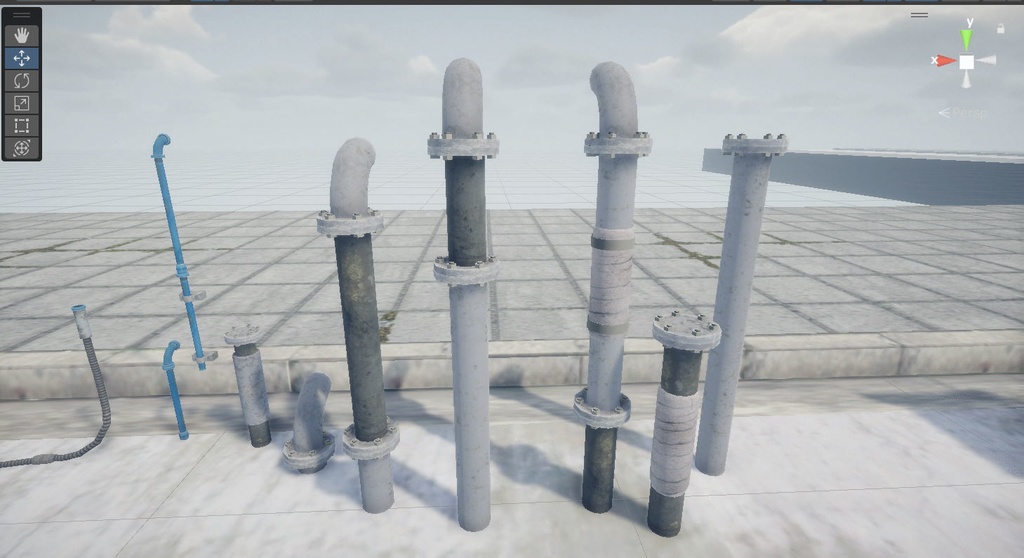 ビルの隙間モデルセット-vol1