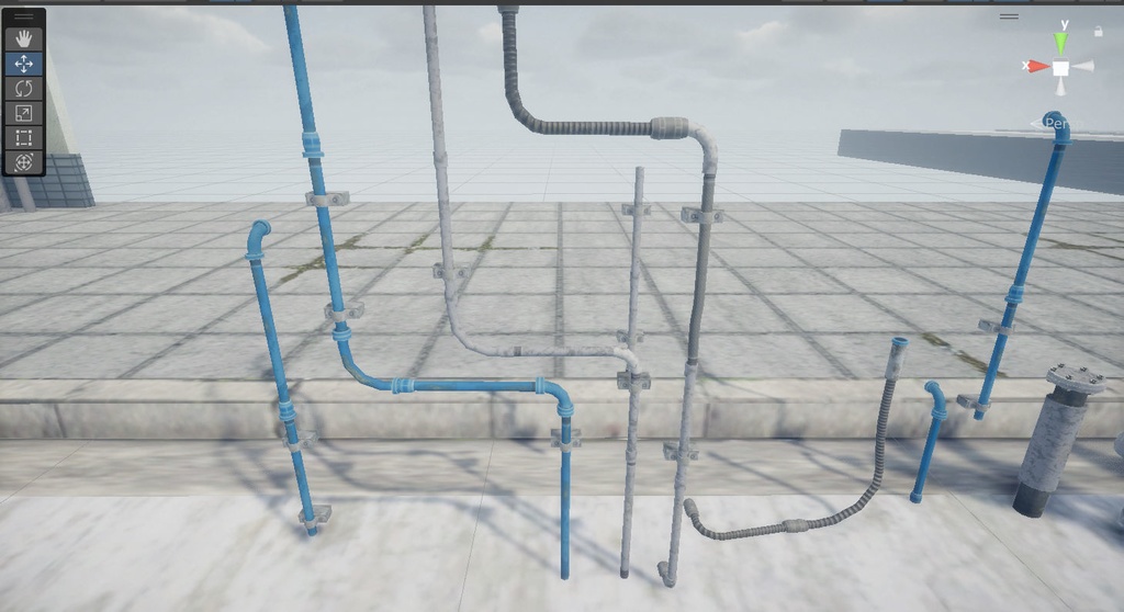 ビルの隙間モデルセット-vol1