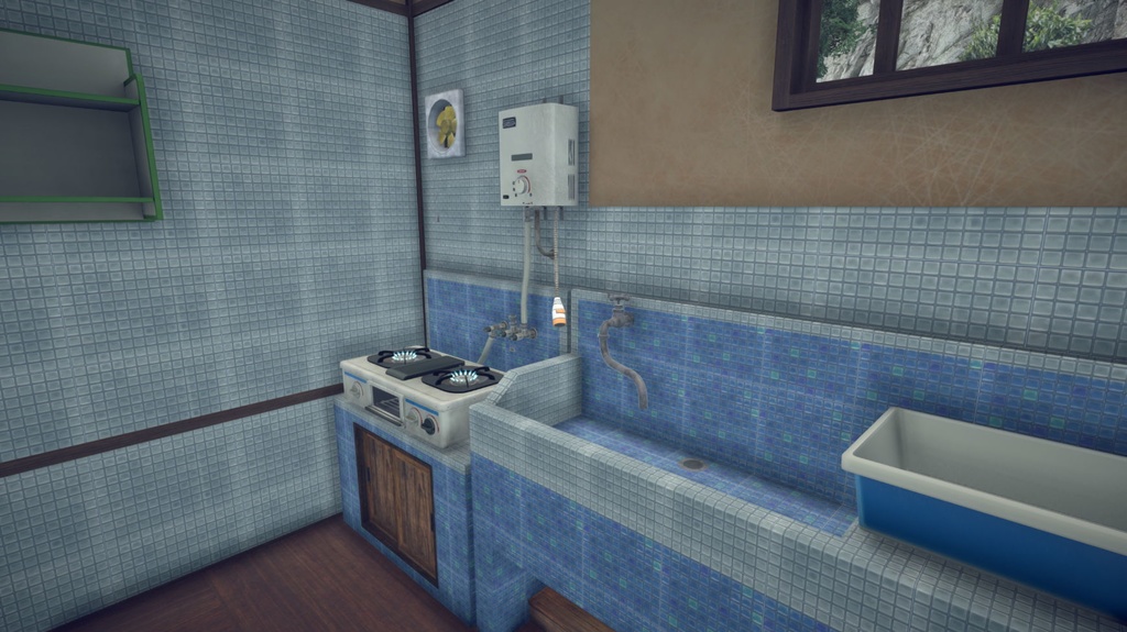 山奥旅館と温泉モデルセット