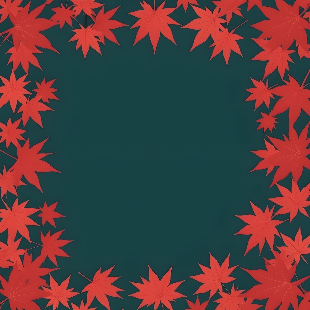 【万能マルチ壁紙】アイコンが見やすい紅葉（もみじ）秋の和モダン