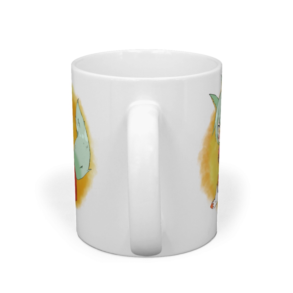 マグカップ「ドーナツと犬守」 (MUG "Inumori with a doughnut")