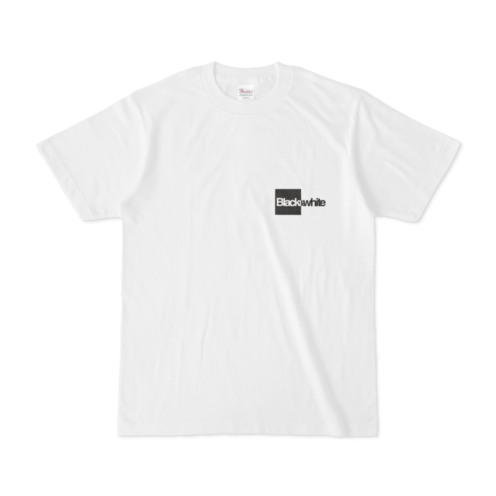 "Black&White logo" -tシャツ- 