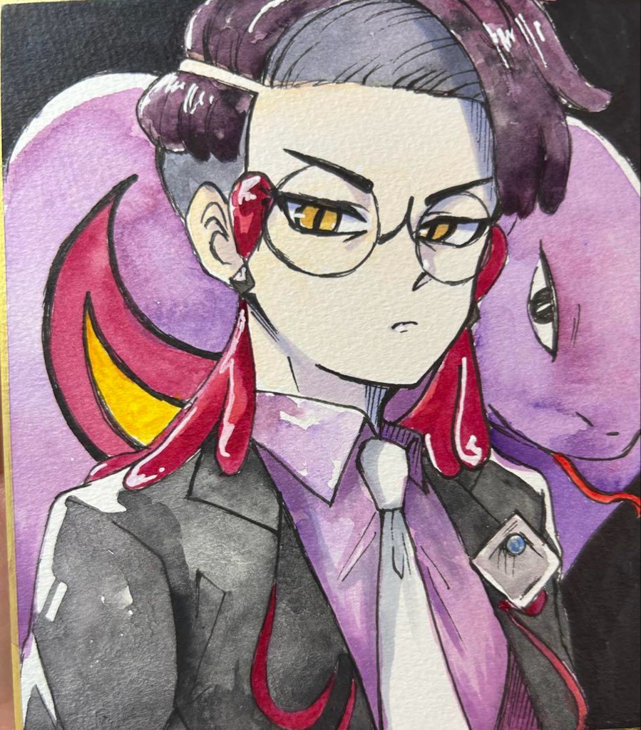 カラスバ　小色紙イラスト