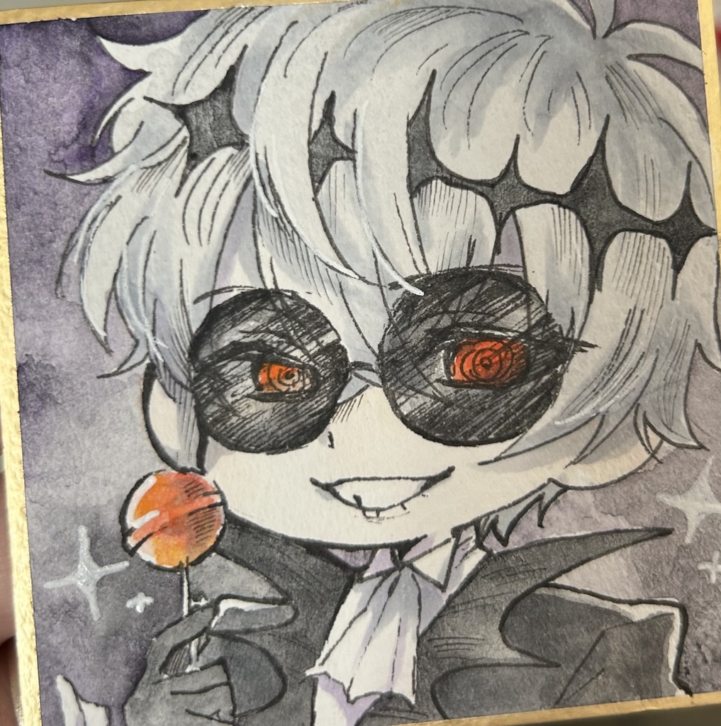 豆色紙　ツイステアナログイラスト