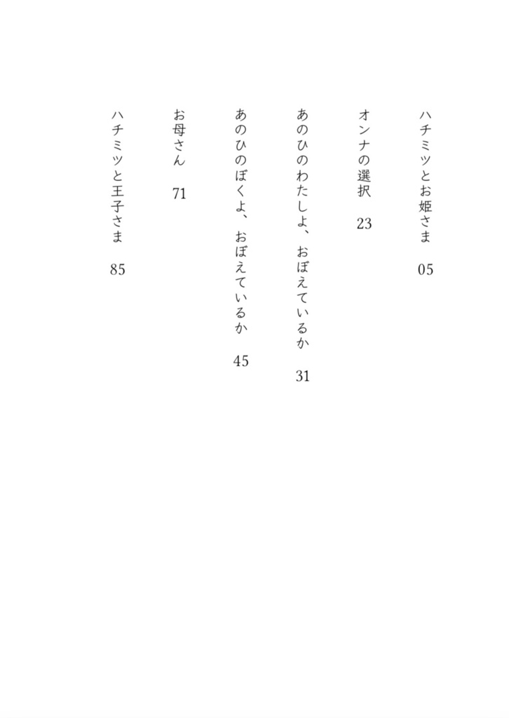 ハチミツとお姫さま