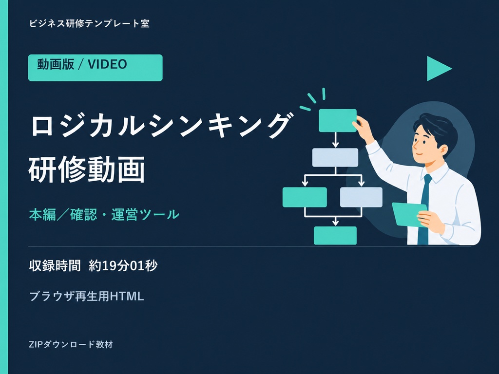 【動画版】ロジカルシンキング研修|本編・確認編のブラウザ再生教材