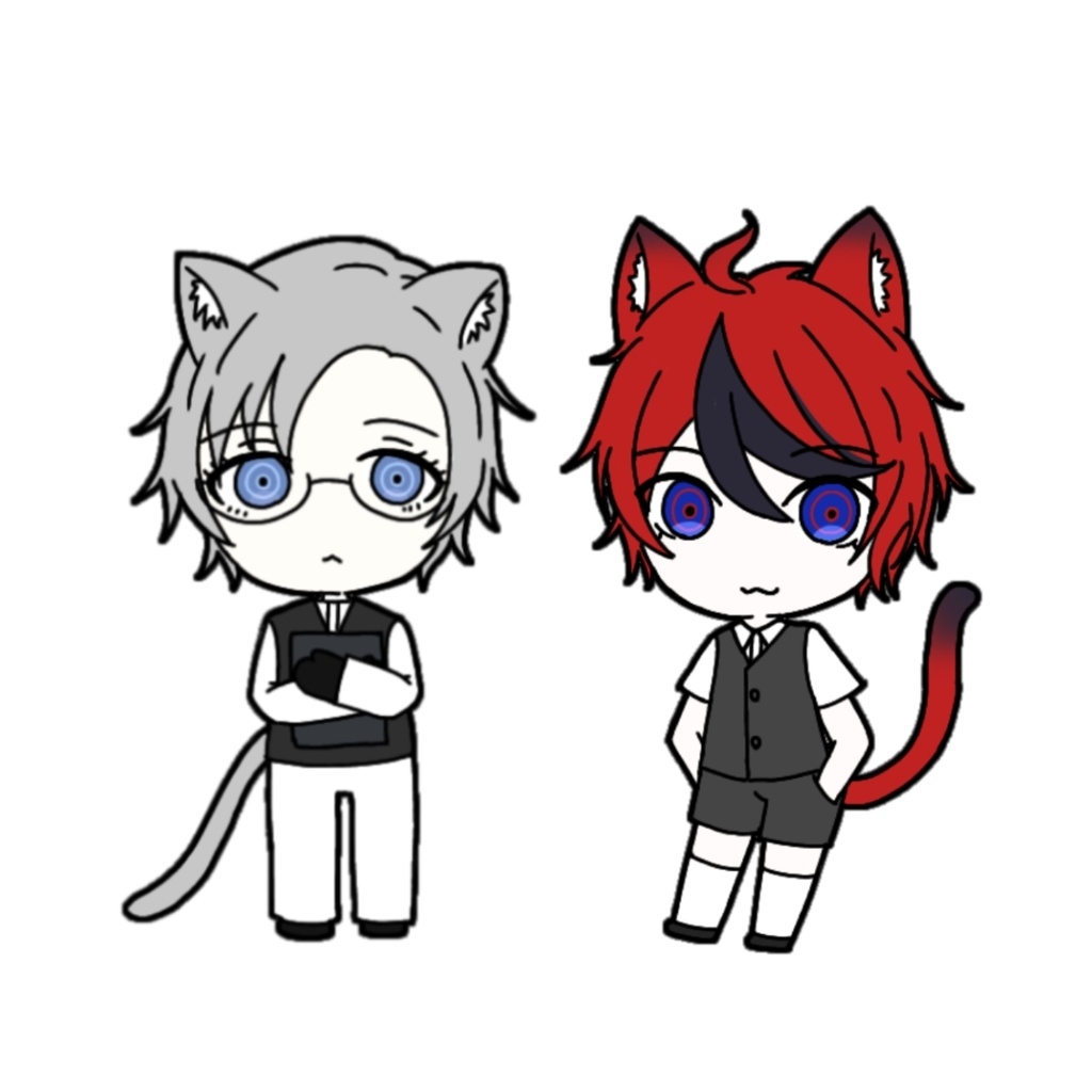 ネコ耳 衛と拓アクリルキーホルダー