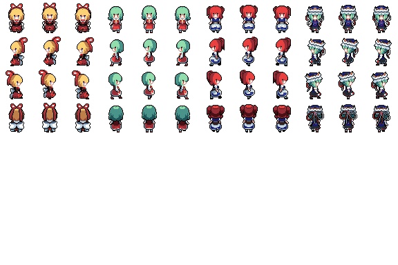 東方紅魔郷~星蓮船2面 48×48px4方向歩行素材
