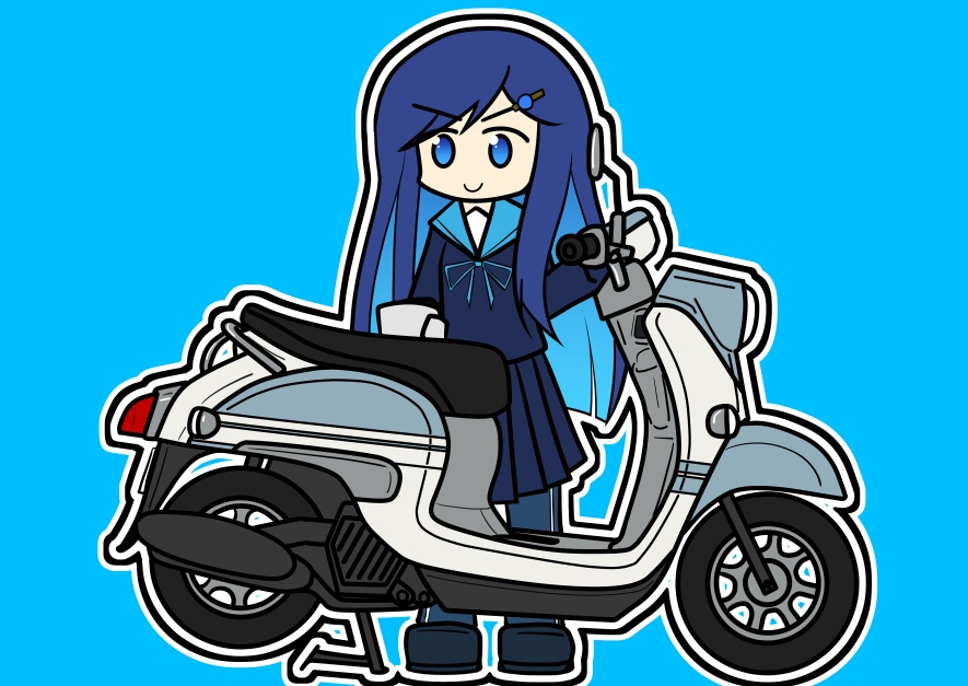 スクーター駐輪湊音ちゃんアクリルスタンド