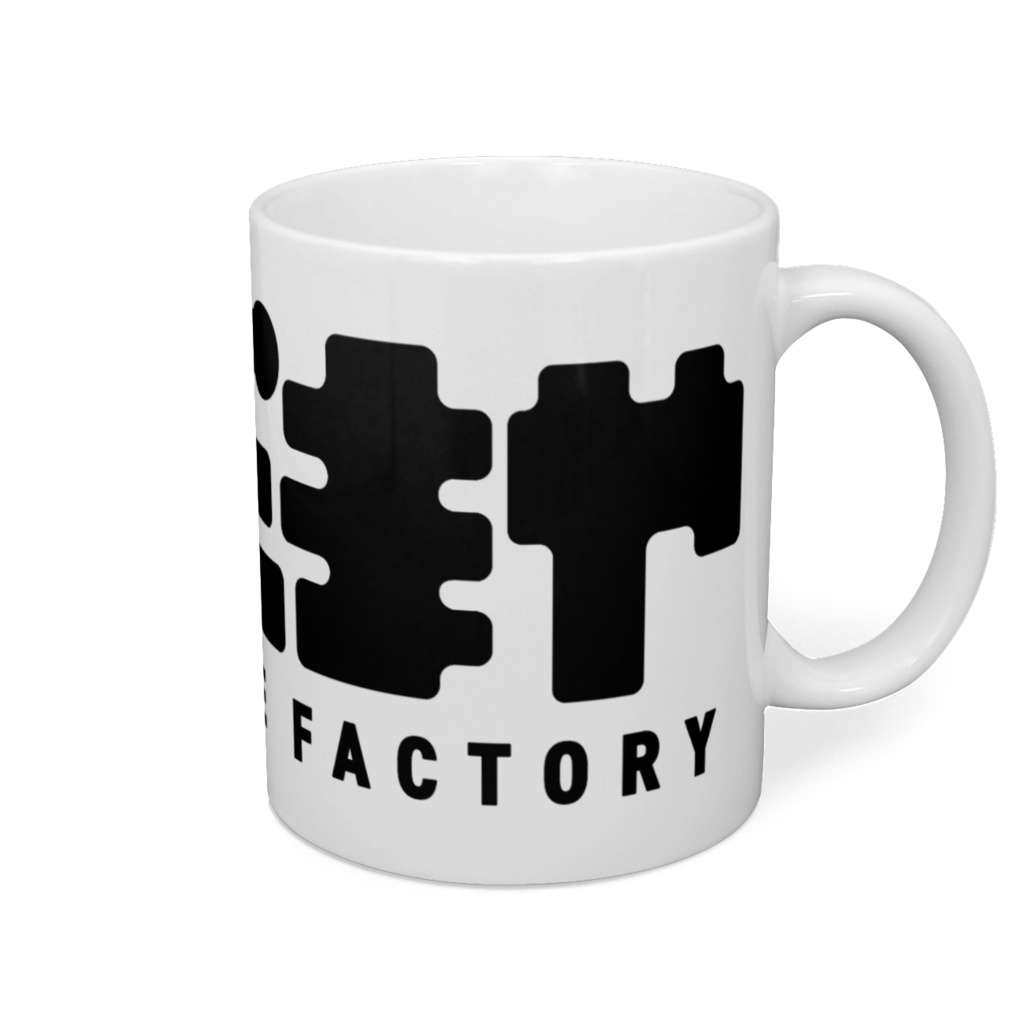 めだまやロゴマグカップ