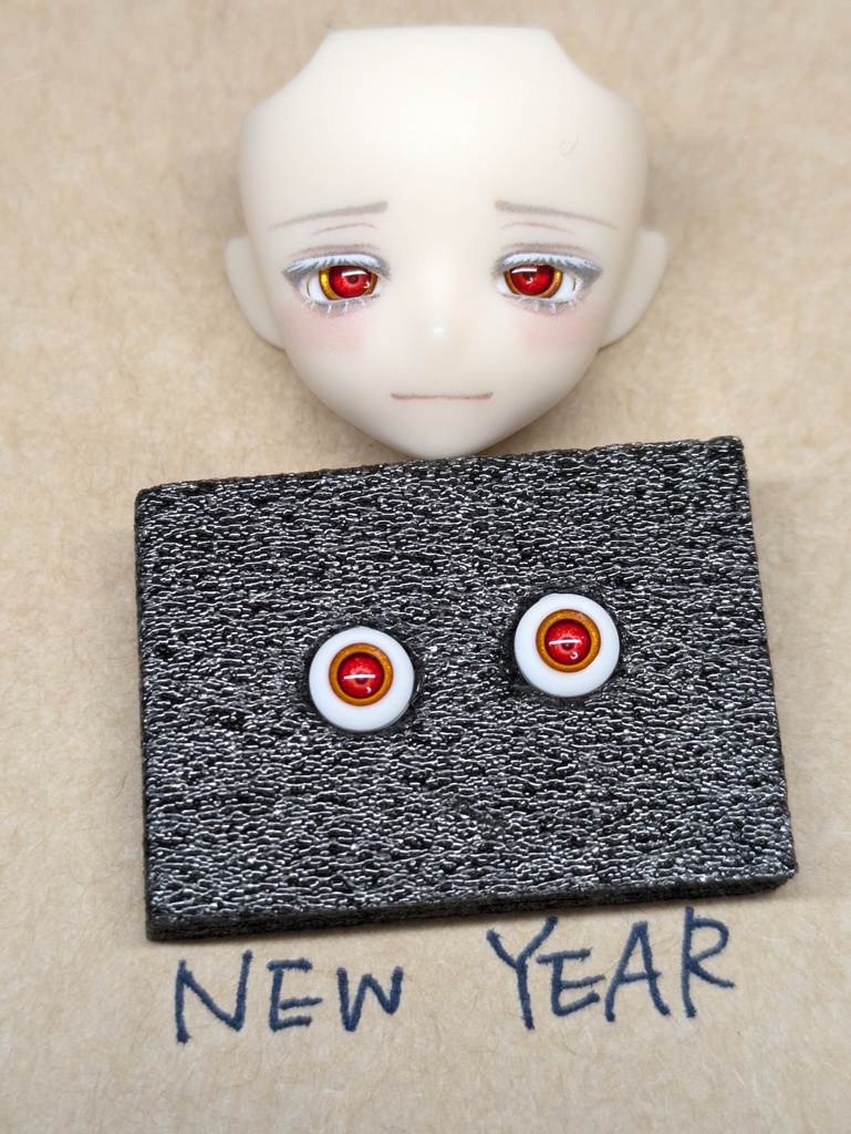 Φ5mmドールアイ【赤系 5種】2個1セット