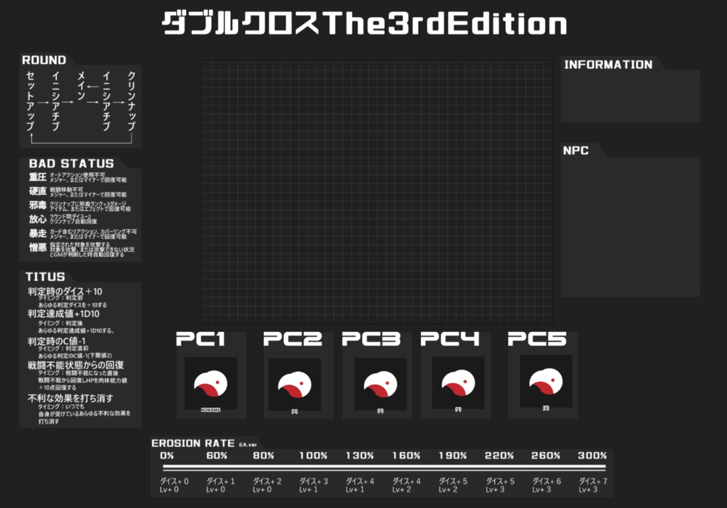 【DX3rd】カスタムできるココフォリアルーム素材【起源種侵蝕率表付き】