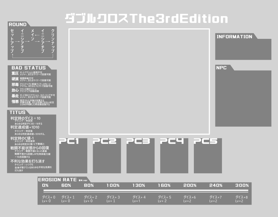 【DX3rd】カスタムできるココフォリアルーム素材【起源種侵蝕率表付き】