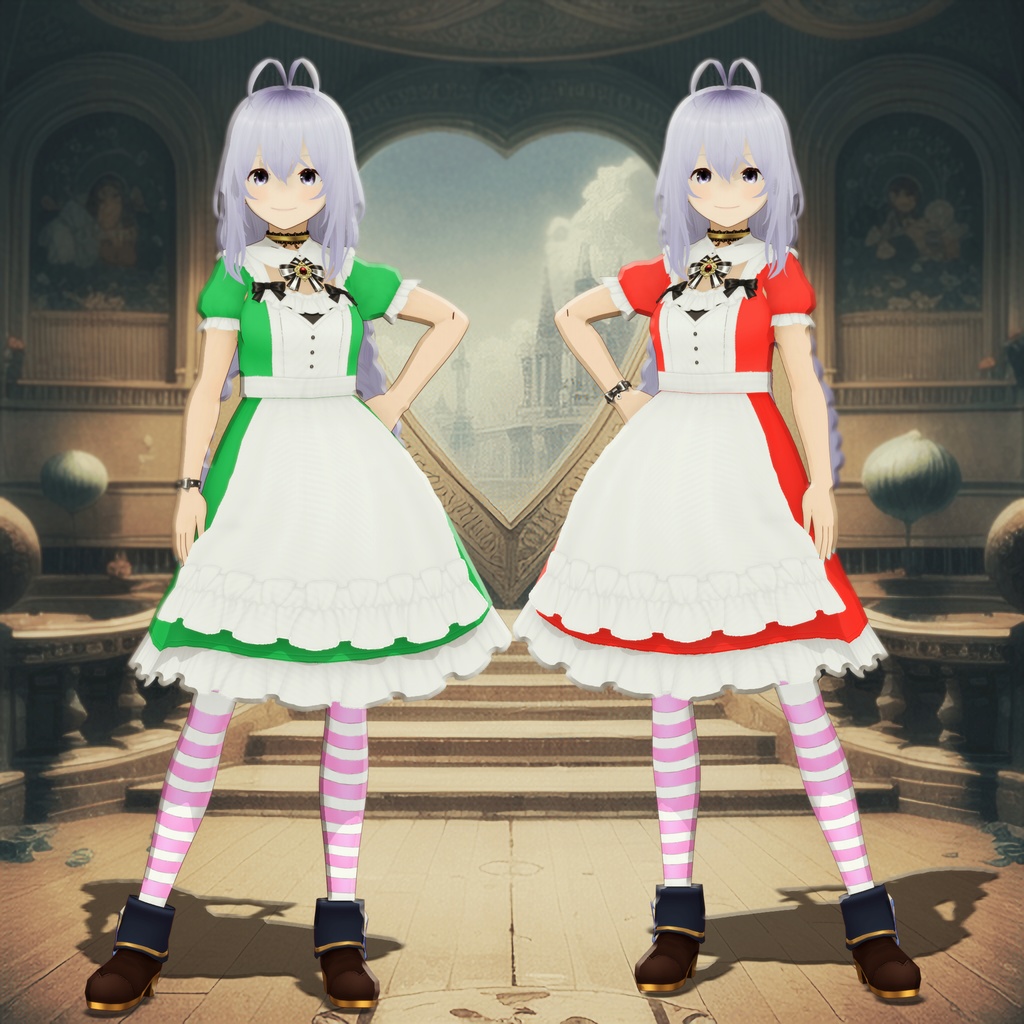 【VRoid衣装】CLCTワンダーランドワンピース改変5色セット