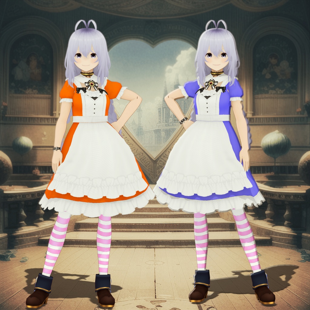 【VRoid衣装】CLCTワンダーランドワンピース改変5色セット