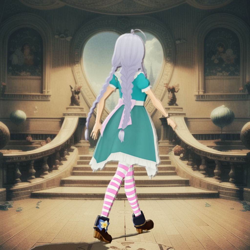 【VRMモデル】ワンダーランドな少女「紗蘭」【アクセサリー付】