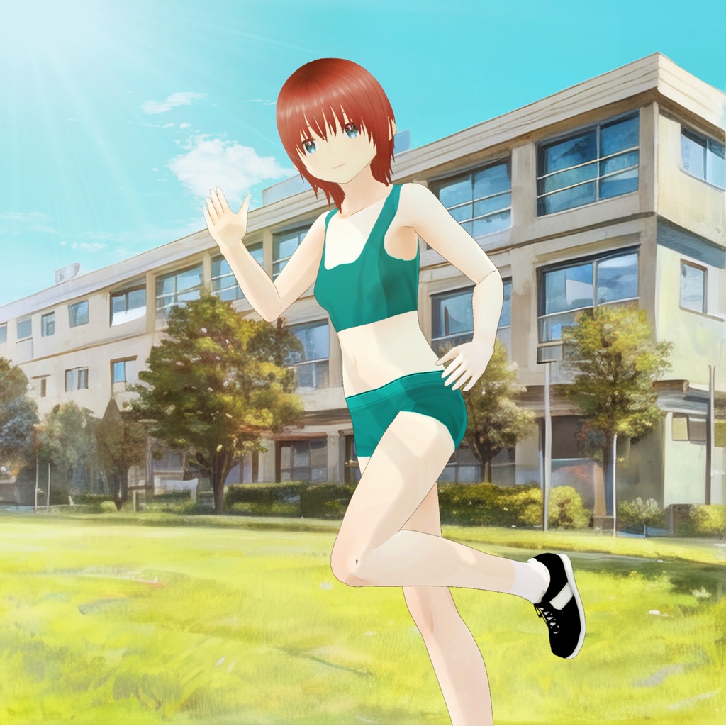 【VRoid衣装】陸上ユニフォーム 4色【インナー】