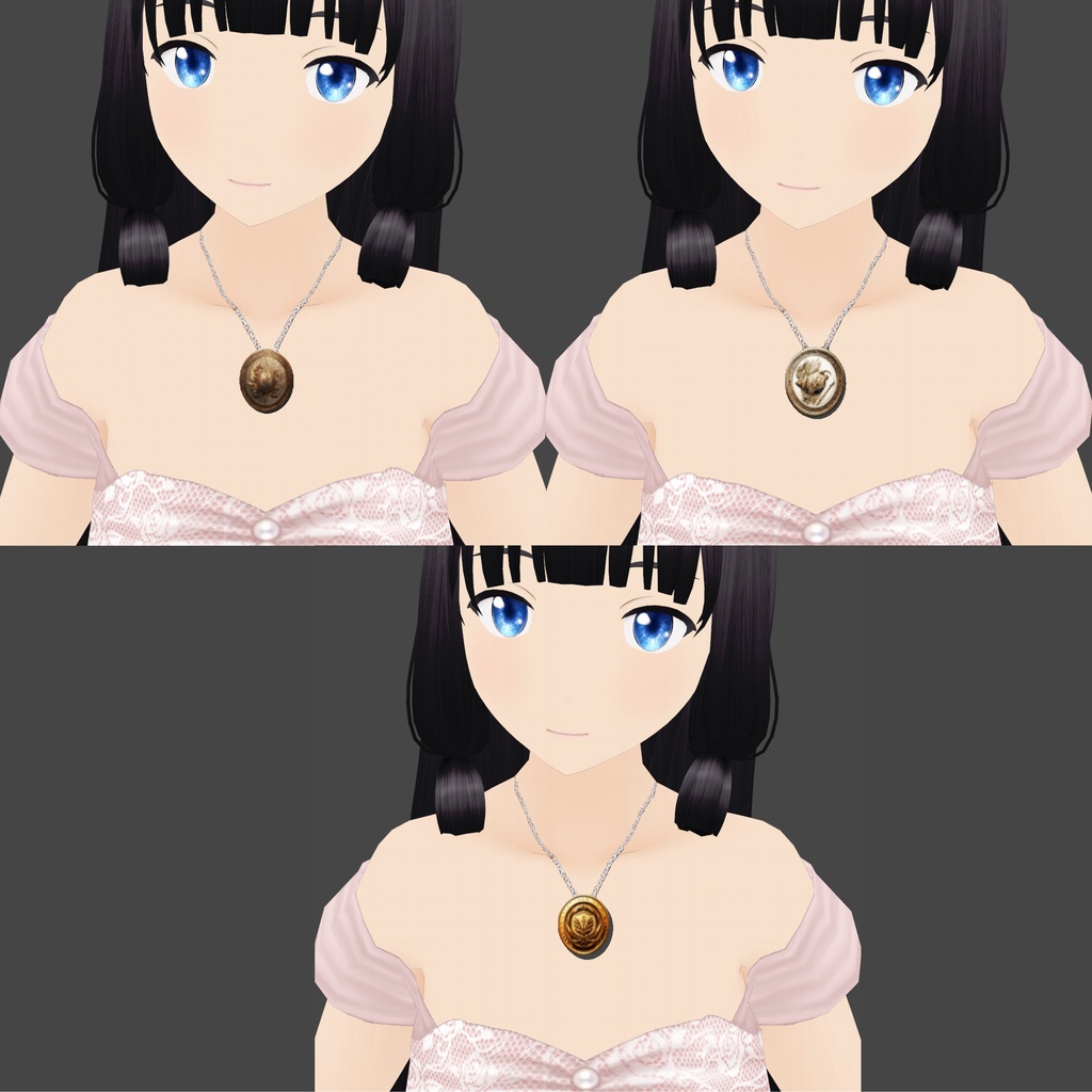 【VRoid】メダル風首飾り