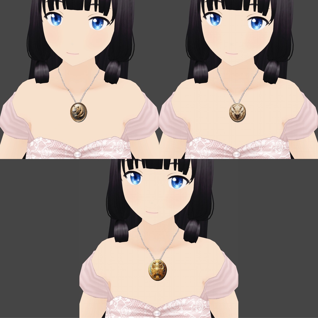【VRoid】メダル風首飾り