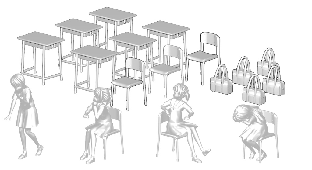 1/35ジオラマ 『教室B』セット