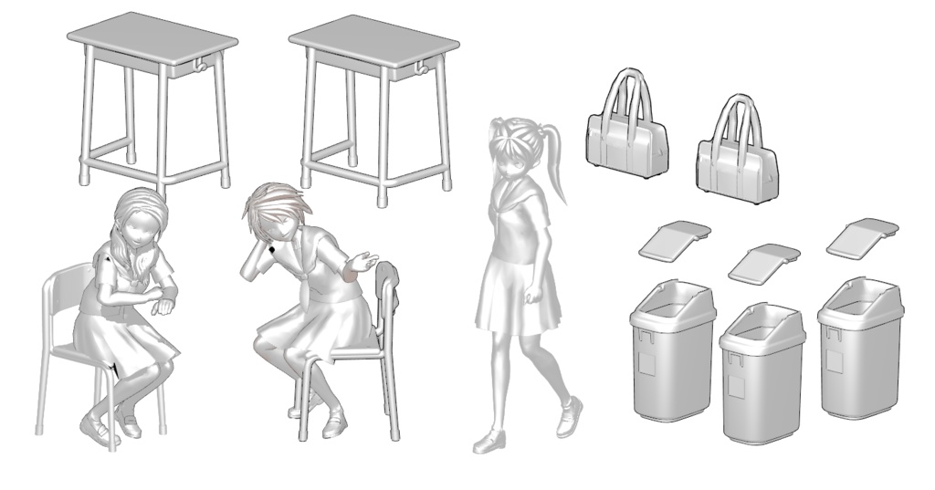 1/35ジオラマ 『教室C』セット