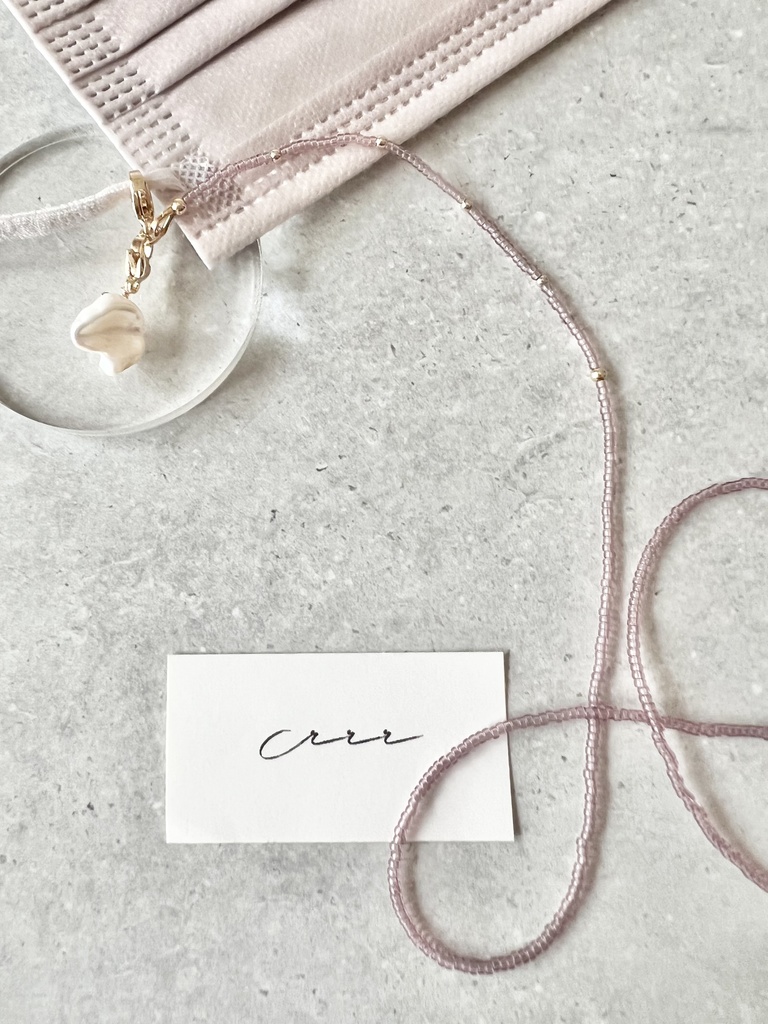 ラベンダービーズの極細マスクストラップ