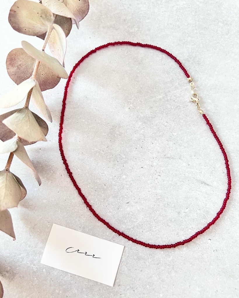シンプルビーズネックレス