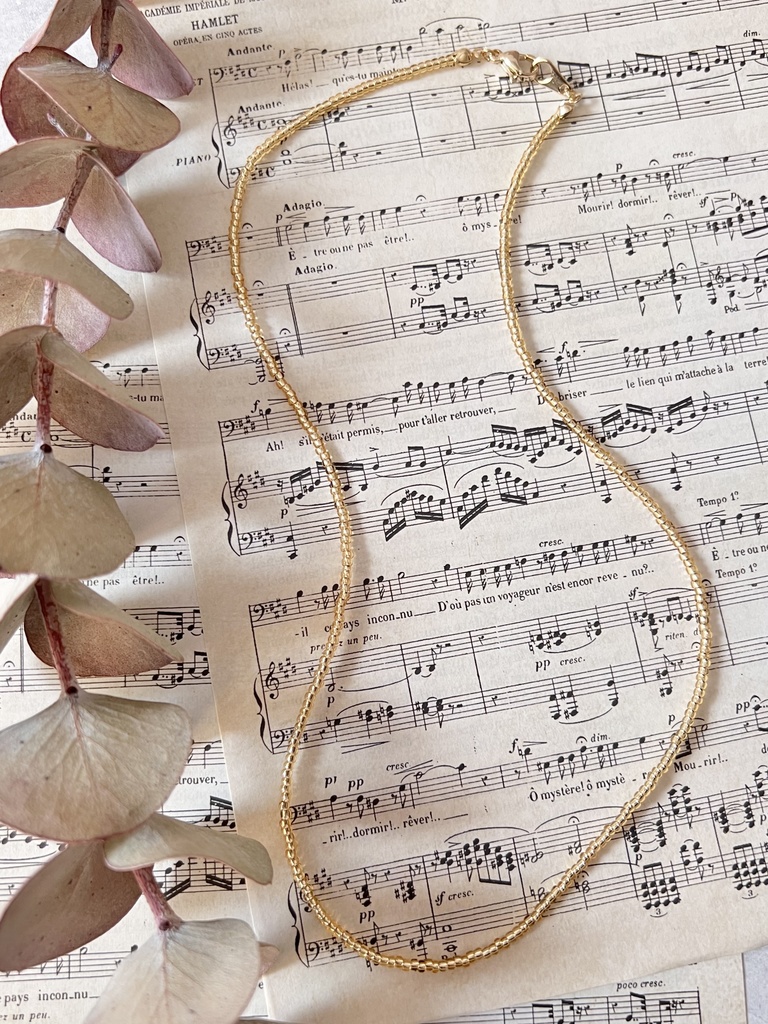 シンプルビーズネックレス