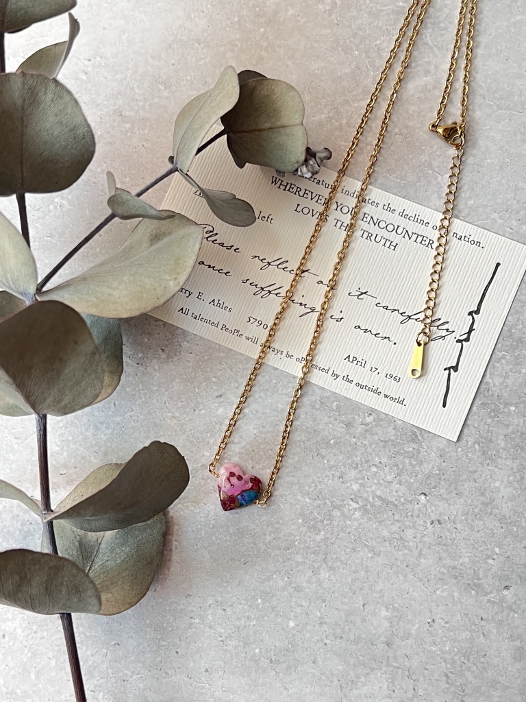 ピンクコッパーターコイズのネックレス