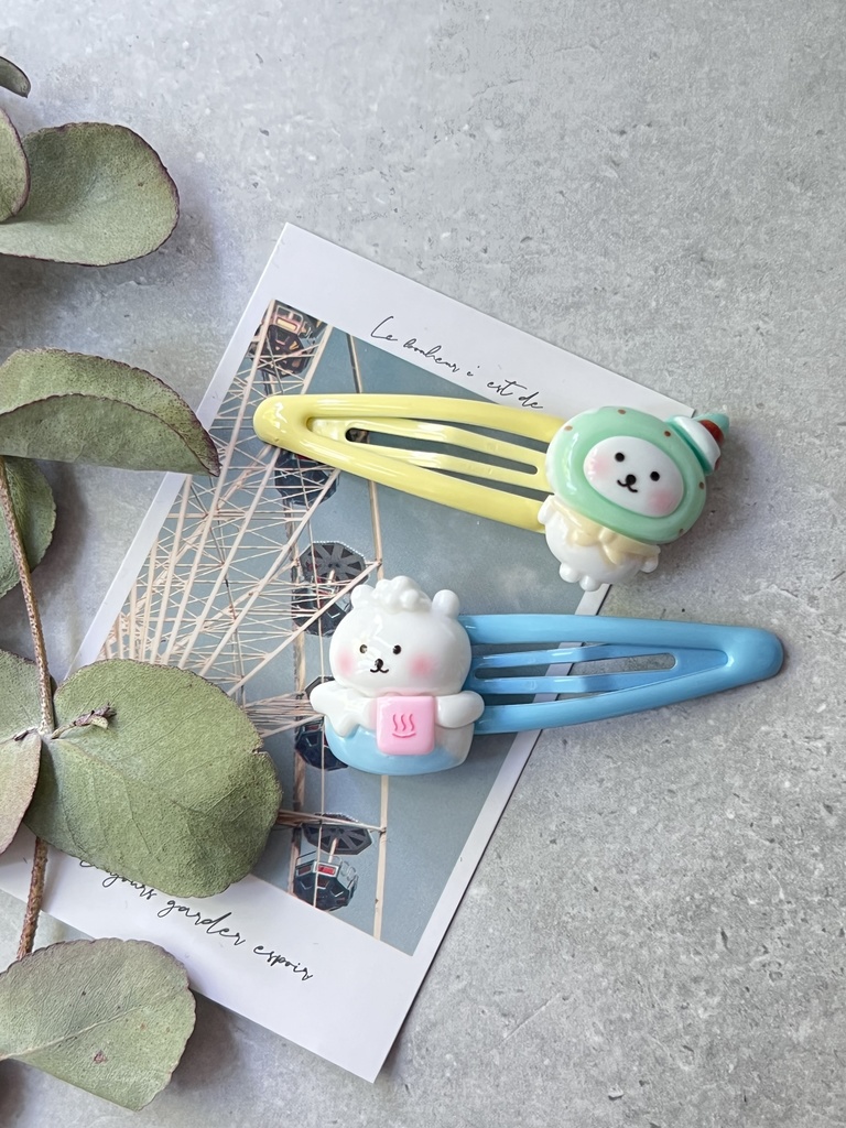 ヘアピン２Pセット　おふろとチョコミント