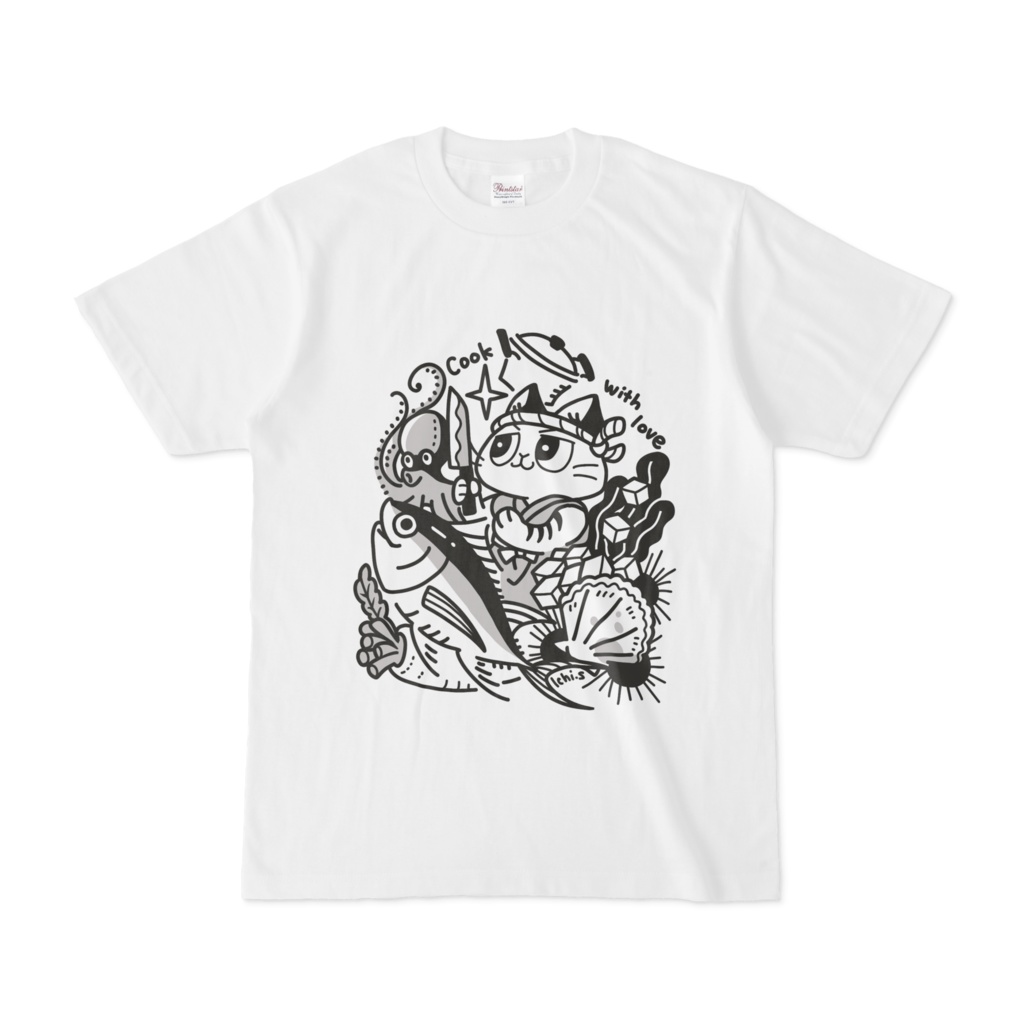 料理をする猫Ｔシャツ