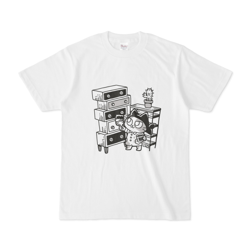 DIYをする猫Ｔシャツ