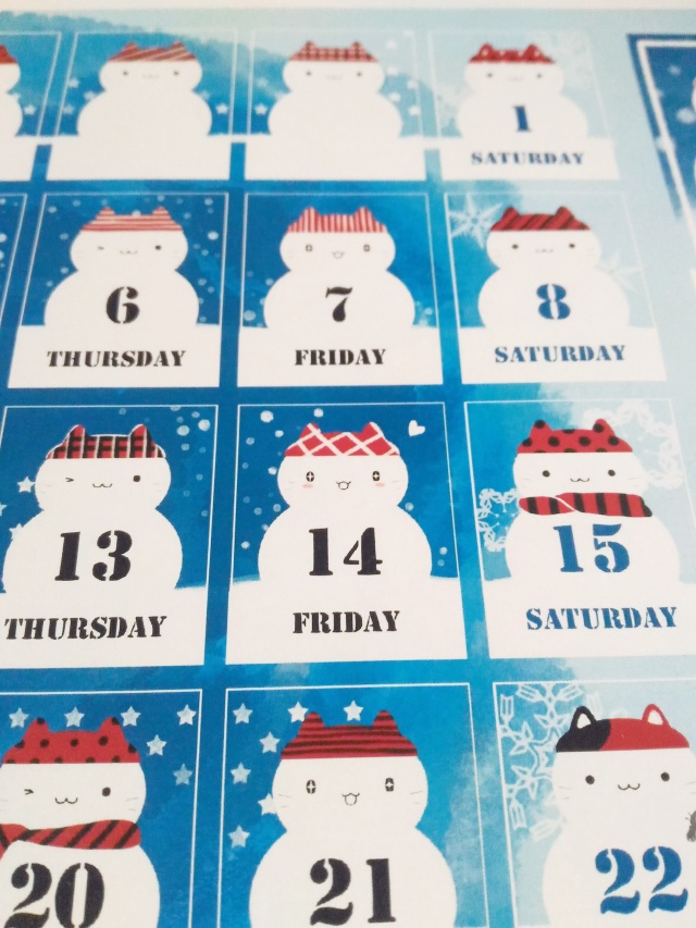 2月の雪だるま日付シート