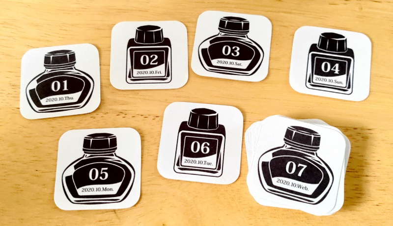2020年10月の日付シート「6点」セット