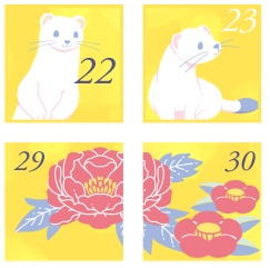 2021年3月の日付シート・数字・イラスト版セット