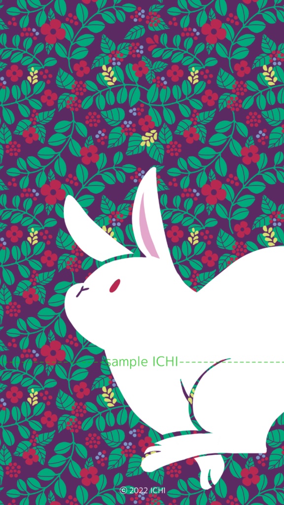 【有料版】2022年9月の兎と花模様の日付シートデータセット