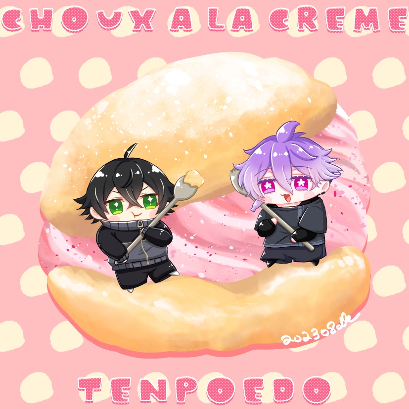 てんえどちゃんのシュークリーム型アクリルキーホルダー