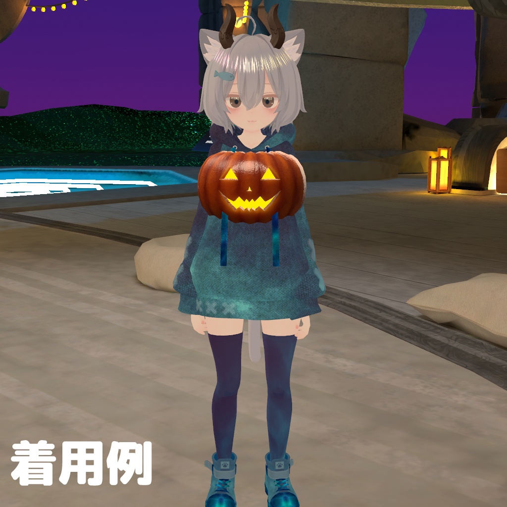 ハロウィンのかぼちゃ ジャック・オー・ランタン【VRChat向けモデル】
