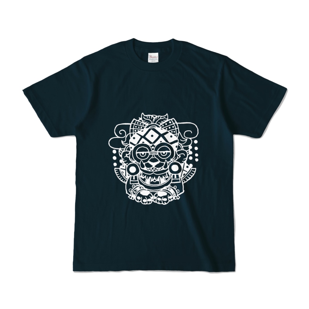 アステカ　トラロックTシャツ白線