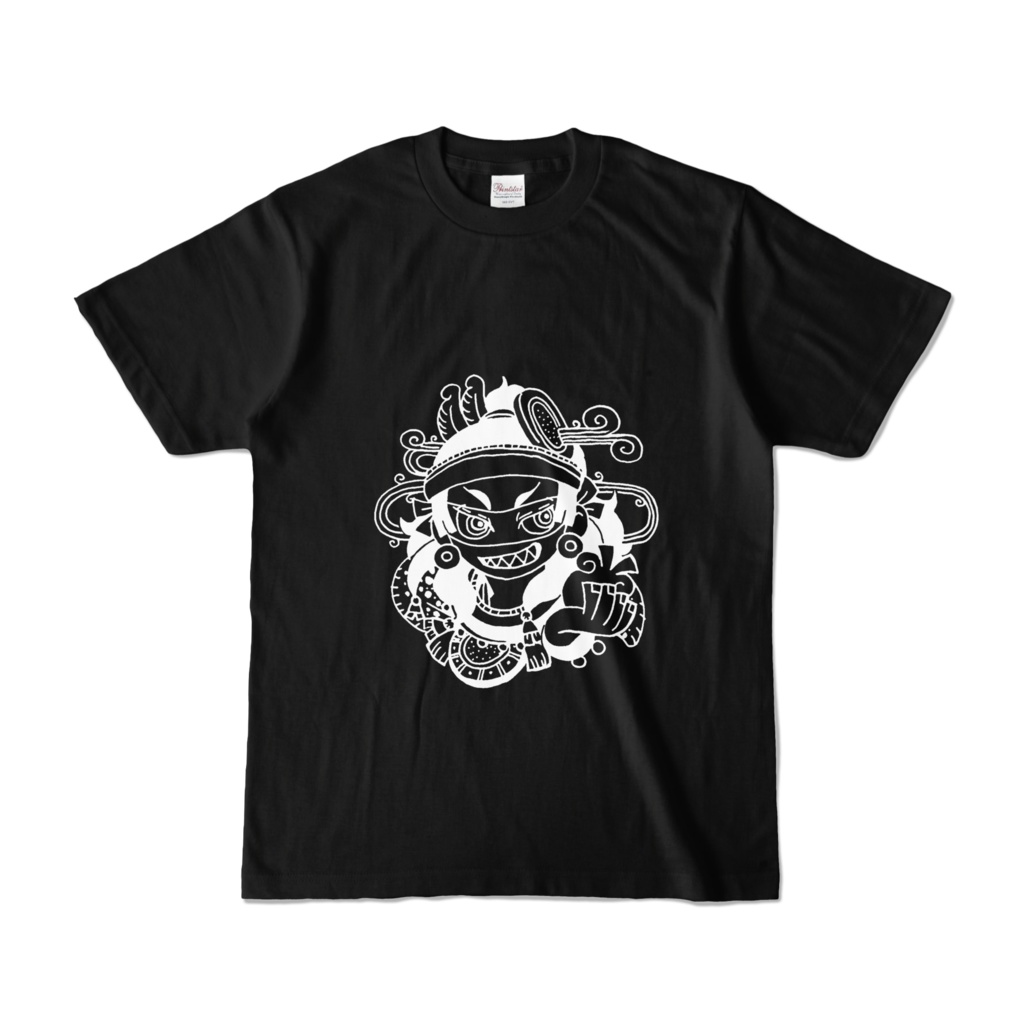 アステカ テスカトリポカTシャツ 白線