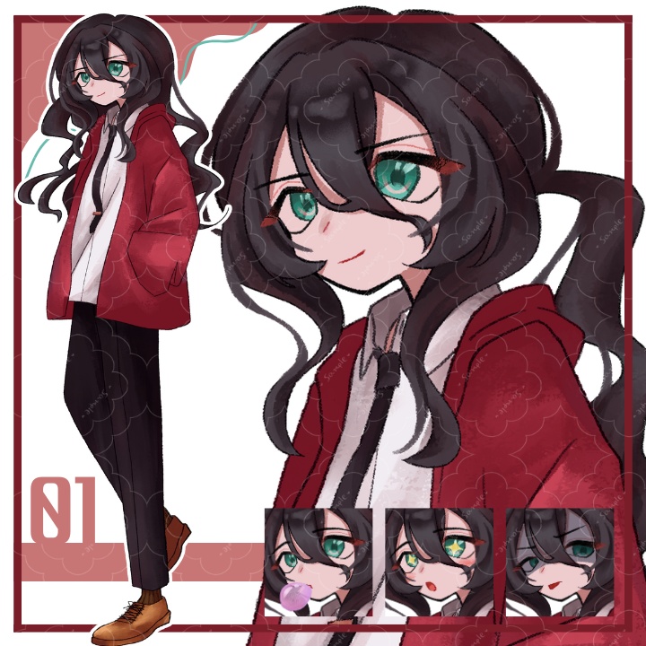 【立ち絵素材】ロングヘアの男の子
