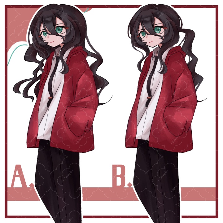 【立ち絵素材】ロングヘアの男の子