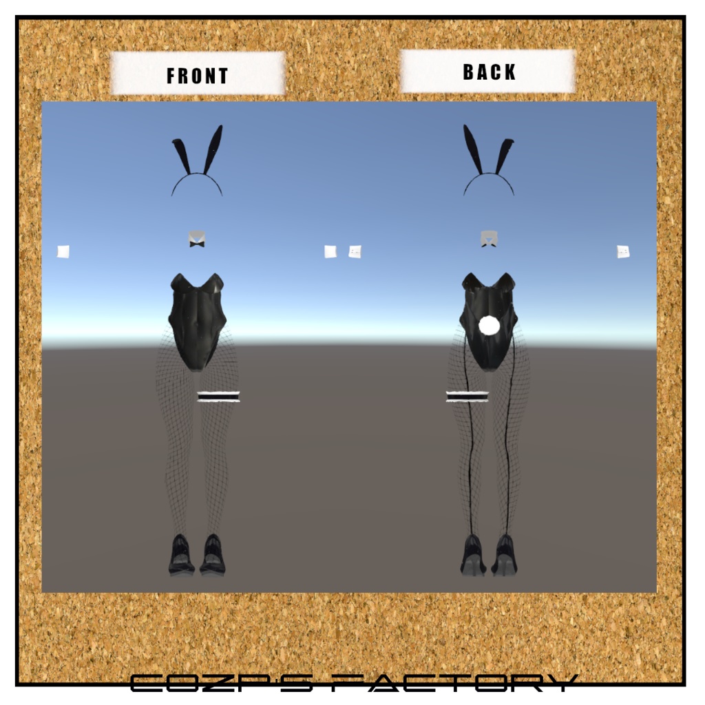 【萌】用衣装3Dモデル バニー服