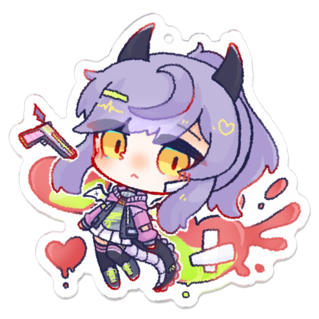 Sleepy Heart Keychain