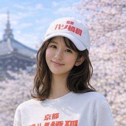 【八ツ橋狐】 キャップ (ロゴver 白・赤)