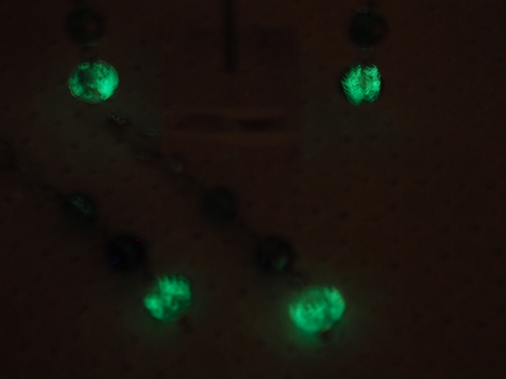 暗い所で光るピアス(イヤリング変更可能)